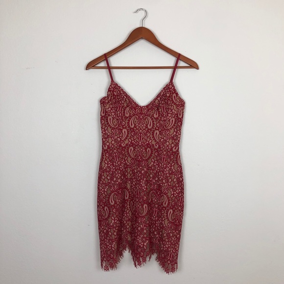For Love & Lemons Vika Mini Dress in Red - Picture 4 of 6